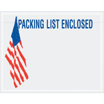 image of Tape Logic Red/White/Blue Packing List Enclosed Envelopes - 5 1/2 in x 7 in - 2 mil Thick - SHP-8246