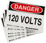 image of Brady Polyester Electrical Safety Sign - 5 in Width x 3.5 in Height - Laminated - 86062