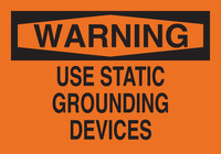 image of Brady B-302 Polyester Rectangle Orange Electrical Safety Sign - 10 in Width x 7 in Height - Laminated - 84945