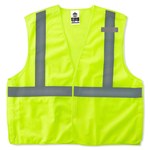 image of Ergodyne GloWear High-Visibility Vest Type R 8215BA LY XS - Size X-Small - Lime - 21071