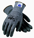 image of PIP G-Tek 19-D650 Black/Gray Medium Cut-Resistant Gloves - ANSI A2 Cut Resistance - Polyurethane Palm & Fingertips Coating - 9.4 in Length - 19-D650/M