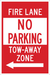 image of Brady B-401 High Impact Polystyrene Rectangle White Parking Restriction, Permission & Information Sign - 12 in Width x 18 in Height - 124351