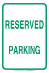 image of Brady Aluminum Rectangle White Parking Restriction, Permission & Information Sign - 12 in Width x 18 in Height - 94359