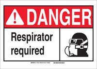 image of Brady B-302 Polyester Rectangle PPE Sign - 10 in Width x 7 in Height - Laminated - 120816
