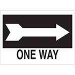 image of Brady B-401 Polystyrene Rectangle Black Stop Signs, Traffic Control Signs & Banners Sign - 14 in Width x 10 in Height - 22467