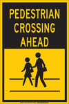 image of Brady B-555 Aluminum Rectangle Pedestrian & Crosswalk Sign - 12 in Width x 18 in Height - 129432