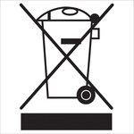 image of Tape Logic DL1379 Regulated Labels, 1 in x 1 in - Semi-Gloss Coated Paper - Black/White - 14920