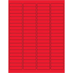 image of Tape Logic LL171RD Rectangle Laser Labels - 1/2 in x 1 15/16 in - Permanent Acrylic - Fluorescent Red - 14676