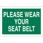 image of Brady B-120 Fiberglass Reinforced Polyester Rectangle White Stop Signs, Traffic Control Signs & Banners Sign - 14 in Width x 10 in Height - 76087