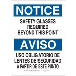 image of Brady B-302 Polyester Rectangle White PPE Sign - 10 in Width x 14 in Height - Laminated - Language English / Spanish - 90808