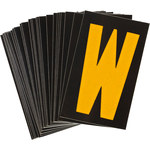 image of Bradylite 5890-W Letter Label - Yellow on Black - 1 3/8 in x 1 7/8 in - B-997 - 58938