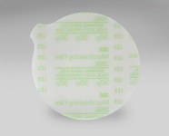 image of 3M Hookit 268L A/O Aluminum Oxide AO Microfinishing Film - Film Backing - 40 Micron Grit - 2 in Diameter - 5/8 in Center Hole - 87001