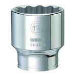 image of Dewalt DWMT74597OSP 1 11/16 in Socket - Chrome Vanadium Steel - 3/4 in 12 Point Drive - 2 9/16 in Length - 45979