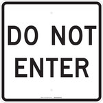 image of Brady B-120 Fiberglass Reinforced Polyester Square White Restricted Area Sign - 24 in Width x 24 in Height - 75094