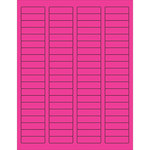 image of Tape Logic LL170PK Rectangle Laser Labels - 1/2 in x 1 3/4 in - Permanent Acrylic - Fluorescent Pink - 14674