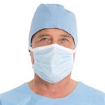 Kimberly-Clark Soft Touch II Blue Pleated Surgical Mask - 11.75 in Width - 036000-47500