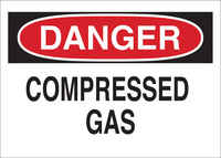 image of Brady B-302 Polyester Rectangle White Flammable Material Sign - 14 in Width x 10 in Height - Laminated - 84366