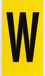image of Brady 3470-W Letter Label - Black on Yellow - 5 in x 9 in - B-498 - 34733