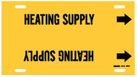 image of Brady 4071-H Strap-On Pipe Marker, 10 in to 15 in - Air & Duct - Plastic - Black on Yellow - B-915 - 47747