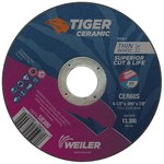 image of Weiler Tiger Ceramic Cutoff Wheel 58300 - Type 1 (Straight) - 4 1/2 in - Ceramic - 60