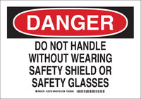 image of Brady B-555 Aluminum Rectangle White PPE Sign - 10 in Width x 7 in Height - 128718