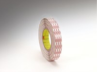 image of 3M 476XL Clear Bonding Tape - 1 in Width x 540 yd Length - 2.5 mil Thick - Densified Kraft Paper Liner - 30597