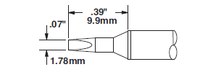 image of Metcal Smartheat STTC-137-PK Soldering Cartridge - Chisel - METCAL STTC-137-PK