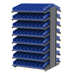 image of Akro-Mils APRD18128 Fixed Rack - Gray - 16 Shelves - APRD18128 BLUE