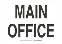 image of Brady B-555 Aluminum Rectangle White Door Sign - 14 in Width x 10 in Height - 132104