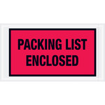 image of Tape Logic Red Packing List Enclosed Envelopes - 10 in x 5 1/2 in - 2 mil Thick - SHP-13074