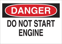 image of Brady B-401 Polystyrene Rectangle White Equipment Safety Sign - 14 in Width x 10 in Height - 22960