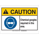 image of Brady B-555 Aluminum Rectangle White PPE Sign - 10 in Width x 7 in Height - 144177