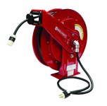image of Reelcraft Industries L 70000 Series Cord Reel - 75 ft Cable Included - Spring Drive - 20 Amps - 125V - Single Outlet - 12 AWG - L 70075 123 3B