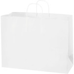 image of White Shopping Bags - 6 in x 16 in x 12 in - SHP-3936