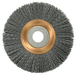 image of Weiler Nylox 31265 Wheel Brush - 4 in Dia - Crimped Round Nylon Bristle