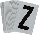 image of Bradylite 5900-Z Letter Label - Black on Silver - 1 in x 1 1/2 in - B-997 - 59035