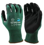 image of Armor Guys ExtraFlex 04-250 Green/Black Large Cut-Resistant Gloves - ANSI A2 Cut Resistance - Nitrile Foam Palm & Fingers Coating - 04-250 LG