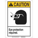 image of Brady B-120 Fiberglass Reinforced Polyester Rectangle White PPE Sign - 10 in Width x 14 in Height - 45008