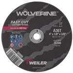 image of Weiler Wolverine Cutoff Wheel 56099 - Type 1 - Straight Wheel - 4 in - Aluminum Oxide - 36 - T