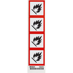 image of Brady 118823 Hazardous Material Label - 2 in x 2 in - Vinyl - Black / Red on White - B-7569 - 66027