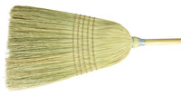 Weiler 703 Upright Broom - Corn / Fiber Bristle - 57 in Overall Length - 70308