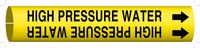 image of Brady 4078-F Strap-On Pipe Marker, 6 in to 7 7/8 in - Water - Plastic - Black on Yellow - B-915 - 40502