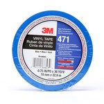 image of 3M 471 Blue Marking Tape - 3/4 in Width x 36 yd Length - 5.2 mil Thick - 68843