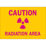 image of Brady B-302 Polyester Rectangle Yellow Radiation Hazard Sign - 10 in Width x 7 in Height - Laminated - 88741