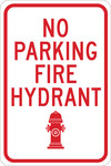 image of Brady B-555 Aluminum Rectangle White Parking Restriction, Permission & Information Sign - 12 in Width x 18 in Height - 124332