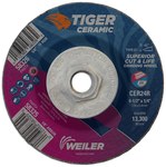 image of Weiler Tiger Ceramic Grinding Wheel 58326 - 4 1/2 in - Ceramic - 24
