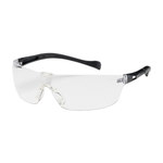 image of Bouton Optical Monteray II 250-MT-10070 Universal Polycarbonate Standard Safety Glasses Clear Lens - Black Frame - Wrap Around Frame - 899558-00186