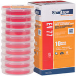 image of Shurtape Red Electrical Tape - 3/4 in Width x 66 ft Length - 7.0 mil Thick - SHURTAPE 104700