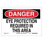 image of Brady B-558 Recycled Film Rectangle White PPE Sign - 14 in Width x 10 in Height - 118171