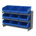image of Akro-Mils APRBENCH Bench Pick Rack - Gray - 3 Shelves - APRBENCH010